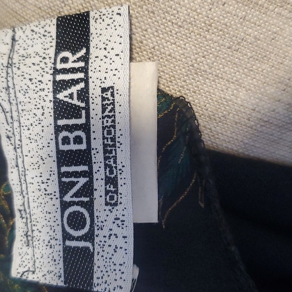 Vintage 1980,Joni Blair Of California, Floral Black Dress, Size 3 - Picture 8 of 12